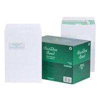 Basildon Bond Envelopes Pocket Peel and Seal Window 100gsm C4 White [Pack 250]