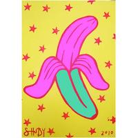 Banana - Yellow Background By Shuby