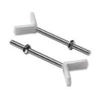 BabyDan Y-Shaped Threaded Rod for Safety Gate Silver - Pack of 2