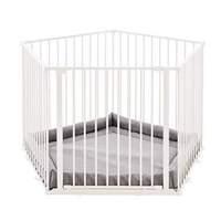 Baby Dan Park-A-Kid Playpen and Adjustable Safety Gate with Liner White