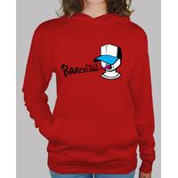 barcelona street hoodie lady