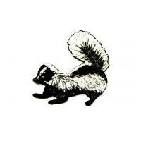 Badger Embroidered Iron On Motif Applique 50mm x 50mm Black & White