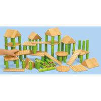 bamboo building blocks class set