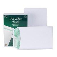 Basildon Bond Envelopes Recycled Pocket Peel and Seal Plain 100gsm C5 White [Pack 50]
