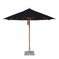 bambrella levante 3m round parasol in black