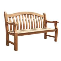 balmoral teak 3 seater bench