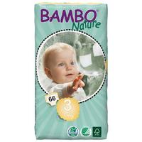 bambo nature disposable nappies midi size 3 jumbo pack of 66