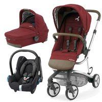 babystyle hybrid city 3in1 travel system lava red