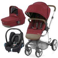 Babystyle Hybrid Edge 3in1 Travel System-Lava Red
