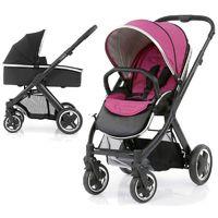 BabyStyle Oyster 2 Black Finish 2in1 Pram System-Wow Pink