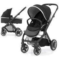 BabyStyle Oyster 2 Black Finish 2in1 Pram System-Ink Black