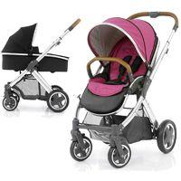 babystyle oyster 2 mirror finish tan handle 2in1 pram system wow pink