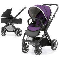 BabyStyle Oyster 2 Black Finish 2in1 Pram System-Wild Purple