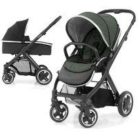 BabyStyle Oyster 2 Black Finish 2in1 Pram System-Olive Green