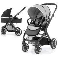 BabyStyle Oyster 2 Black Finish 2in1 Pram System-Pure Silver