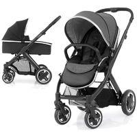 babystyle oyster 2 black finish 2in1 pram system tungsten grey