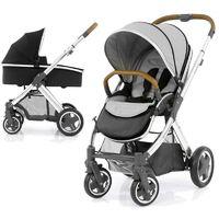 babystyle oyster 2 mirror finish tan handle 2in1 pram system pure silv ...