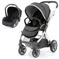 babystyle oyster 2 mirror finish black handle 2in1 travel system tungs ...