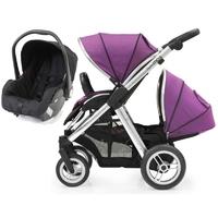 babystyle oyster max 2 mirror finish tandem 2in1 travel system grape