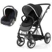 BabyStyle Oyster Max 2 Black Finish 2in1 Travel System-Ink Black