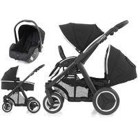 BabyStyle Oyster Max 2 Black Finish Tandem 3in1 Travel System-Ink Black