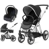 BabyStyle Oyster Max 2 Mirror Finish 3in1 Travel System-Ink Black