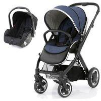 babystyle oyster 2 black finish 2in1 travel system oxford blue