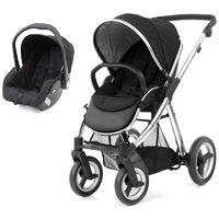babystyle oyster max 2 mirror finish 2in1 travel system ink black