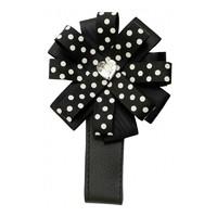 BabyStyle Ribbon-Black Polka