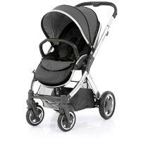 BabyStyle Oyster 2 Mirror Black Handle Stroller-Tungsten Grey