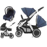 BabyStyle Oyster Max 2 Mirror Finish Tandem 3in1 Travel System-Oxford Blue