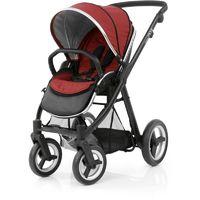 babystyle oyster max 2 black finish stroller tango red