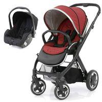 babystyle oyster 2 black finish 2in1 travel system tango red