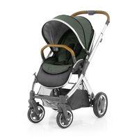 BabyStyle Oyster 2 Mirror Tan Handle Stroller-Olive Green