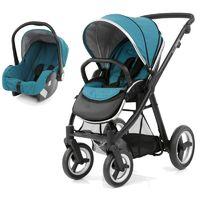 BabyStyle Oyster Max 2 Black Finish 2in1 Travel System-Deep Topaz