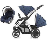 BabyStyle Oyster Max 2 Mirror Finish Tandem 2in1 Travel System-Oxford Blue