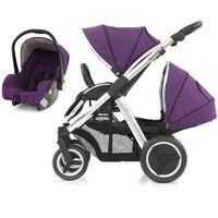 BabyStyle Oyster Max 2 Mirror Finish Tandem 2in1 Travel System-Wild Purple