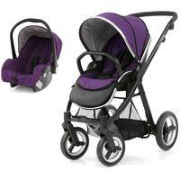 BabyStyle Oyster Max 2 Black Finish 2in1 Travel System-Wild Purple