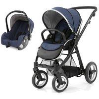BabyStyle Oyster Max 2 Black Finish 2in1 Travel System-Oxford Blue