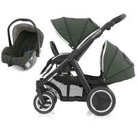 BabyStyle Oyster Max 2 Black Finish Tandem 2in1 Travel System-Olive Green