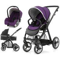 babystyle oyster max 2 black finish 3in1 travel system wild purple