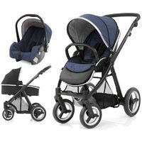 BabyStyle Oyster Max 2 Black Finish 3in1 Travel System-Oxford Blue