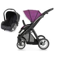 BabyStyle Oyster Max 2 Black Finish 2in1 Travel System-Grape