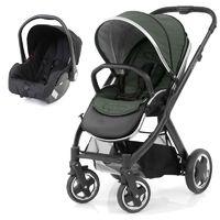 BabyStyle Oyster 2 Black Finish 2in1 Travel System-Olive Green