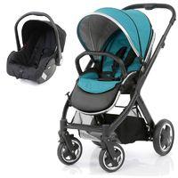 BabyStyle Oyster 2 Black Finish 2in1 Travel System-Deep Topaz