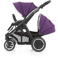 BabyStyle Oyster Max 2 Black Finish Tandem Stroller-Wild Purple