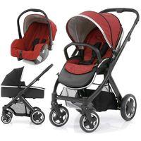 BabyStyle Oyster 2 Black Finish 3in1 Travel System-Tango Red