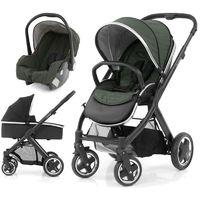 babystyle oyster 2 black finish 3in1 travel system olive green