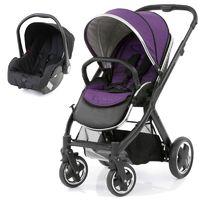 BabyStyle Oyster 2 Black Finish 2in1 Travel System-Wild Purple