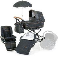 BabyStyle Prestige Classic Chassis Pram System-Black Knight